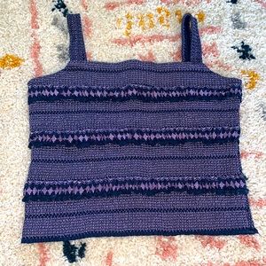 Anthropologie tank top. Navy/lavender
